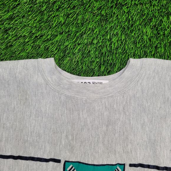 Vintage 1990 Cape-May Rower Crew Champion Cropped Sweatshirt Womens L 21x18 - Picture 2 of 15